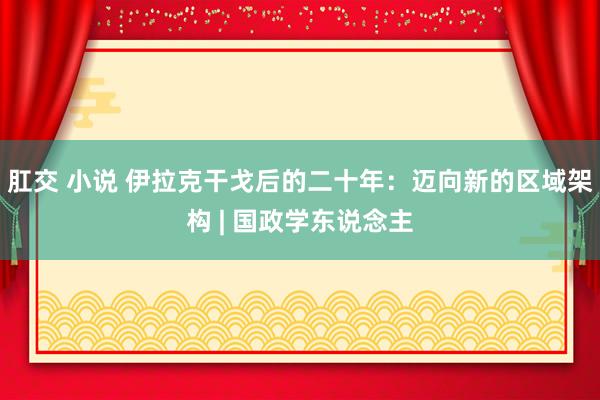 肛交 小说 伊拉克干戈后的二十年：迈向新的区域架构 | 国政学东说念主