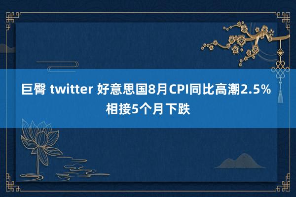 巨臀 twitter 好意思国8月CPI同比高潮2.5% 相接5个月下跌