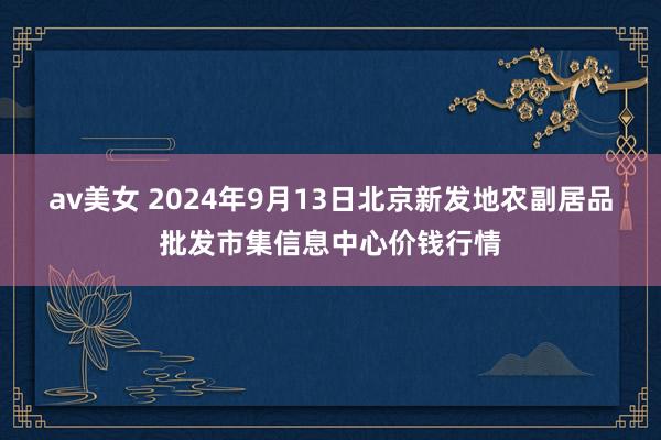 av美女 2024年9月13日北京新发地农副居品批发市集信息中心价钱行情