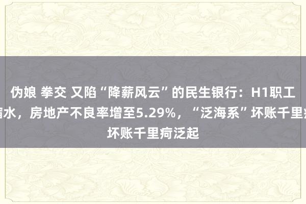 伪娘 拳交 又陷“降薪风云”的民生银行：H1职工薪酬缩水，房地产不良率增至5.29%，“泛海系”坏账千里疴泛起