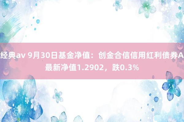 经典av 9月30日基金净值：创金合信信用红利债券A最新净值1.2902，跌0.3%