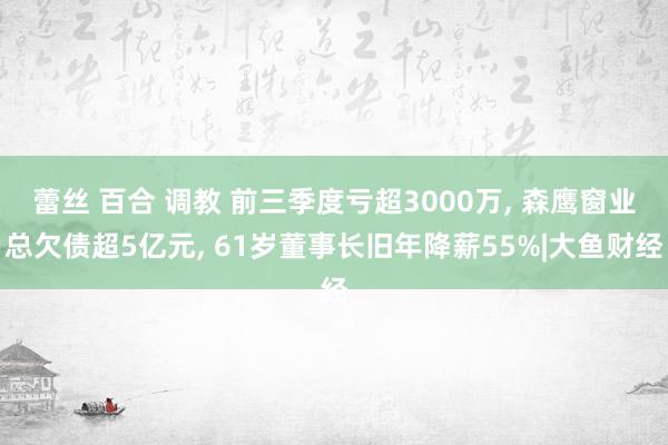 蕾丝 百合 调教 前三季度亏超3000万， 森鹰窗业总欠债超5亿元， 61岁董事长旧年降薪55%|大鱼财经