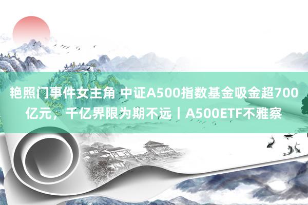 艳照门事件女主角 中证A500指数基金吸金超700亿元，千亿界限为期不远丨A500ETF不雅察