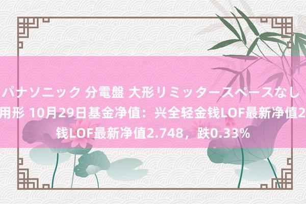 パナソニック 分電盤 大形リミッタースペースなし 露出・半埋込両用形 10月29日基金净值：兴全轻金钱LOF最新净值2.748，跌0.33%