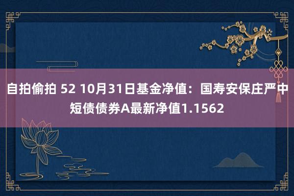 自拍偷拍 52 10月31日基金净值：国寿安保庄严中短债债券A最新净值1.1562