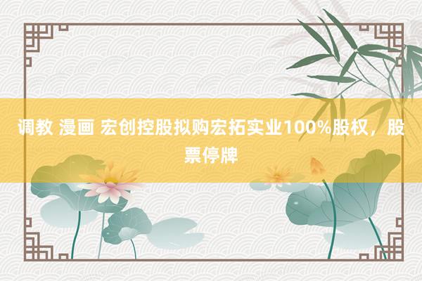 调教 漫画 宏创控股拟购宏拓实业100%股权，股票停牌