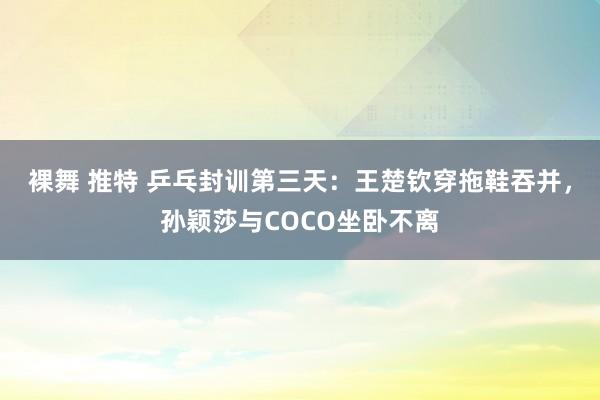 裸舞 推特 乒乓封训第三天：王楚钦穿拖鞋吞并，孙颖莎与COCO坐卧不离